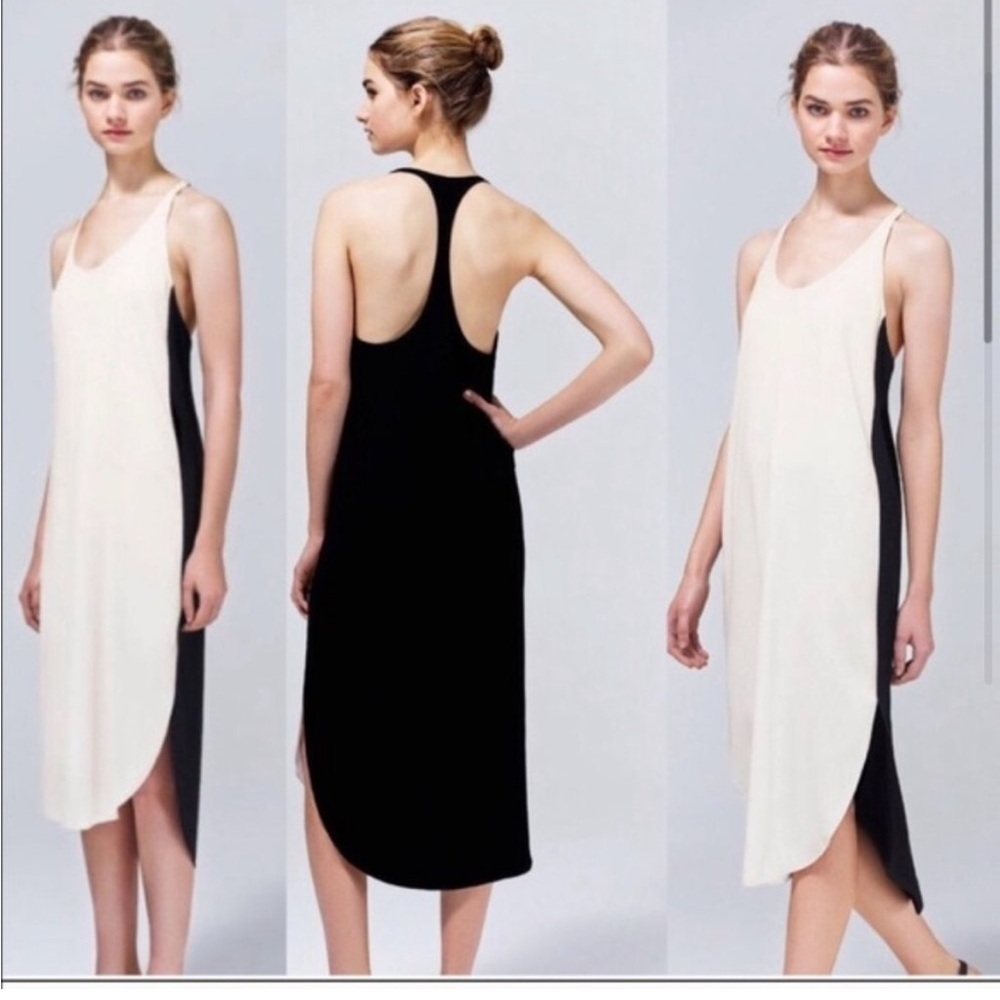 Aritzia Wilfred Colonne Dress SZ XS EUC -No Flaws BlackWhite Double Sided MIDI🖤​ - Picture 11 of 11